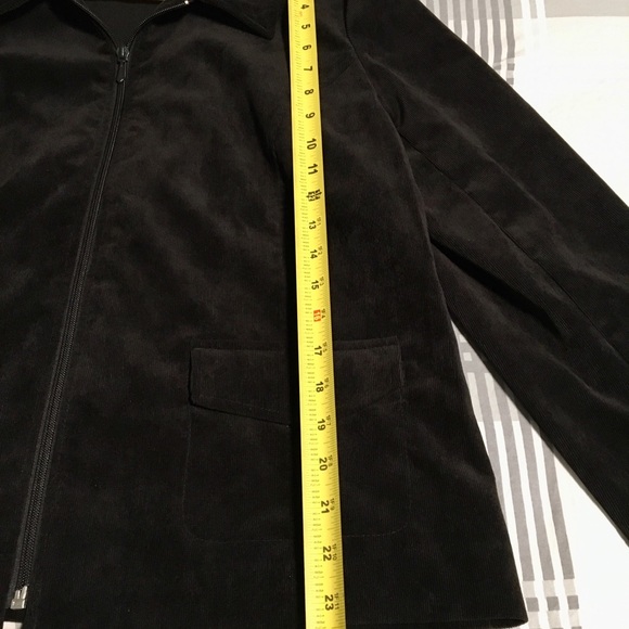 Macy’s Kim Rogers plus Sz 16 corduroy black zip-up - Picture 7 of 14